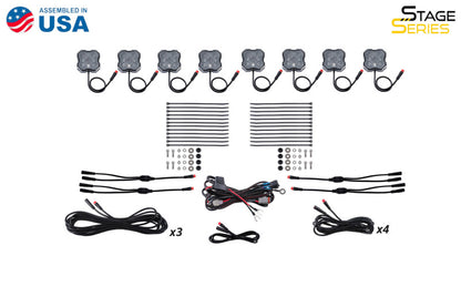 Diode Dynamics Stage Series RGBW LED Rock Light Kit 8-Pack DD7745C for 2024-2025 Toyota Tacoma