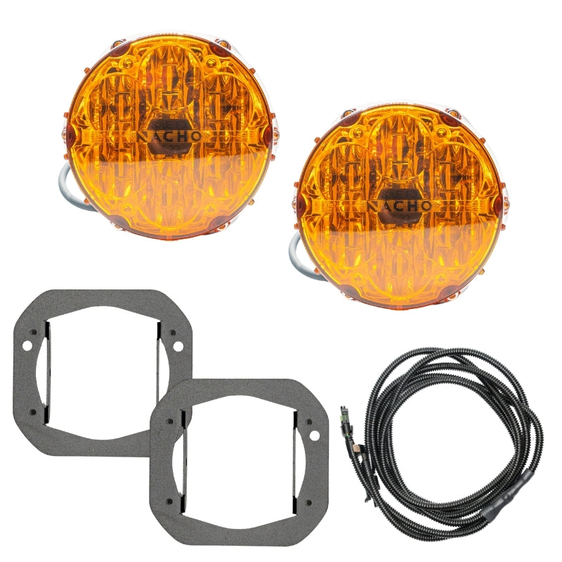 Nacho Offroad Technology V3JW1KASO Jeep JL/JT Plug-and-Play SAE Amber Fog Light Kit