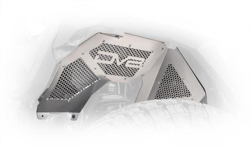 DV8 Offroad INFEND-03FB Front Inner Fenders for 2018+ Jeep Wrangler JL/JLU and Gladiator JT, Black