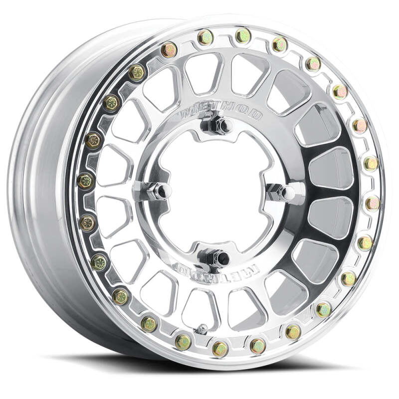 Method Wheels MR413 Beadlock 15x10 Polished UTV Wheel, +25mm Offset, 5x4.5 Bolt Pattern