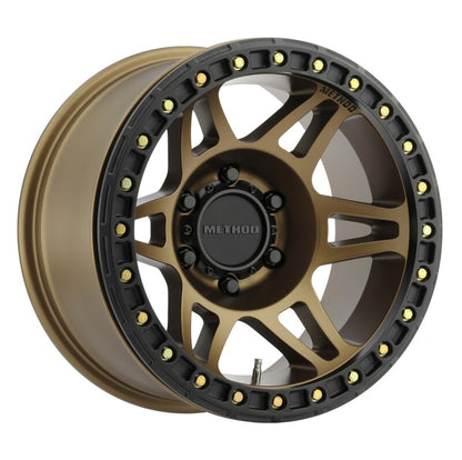 Method Wheels MR106 Beadlock Wheel, 17x9, -44mm Offset, 5x5 Bolt Pattern, Bronze