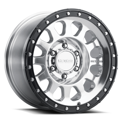 Method Wheels MR315 17x8.5 0mm Offset 6x5.5 Polished Wheel with Gloss Black Lip