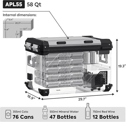 ICECO APL55 Dual Zone 12 Volt Freezer 55 LT
