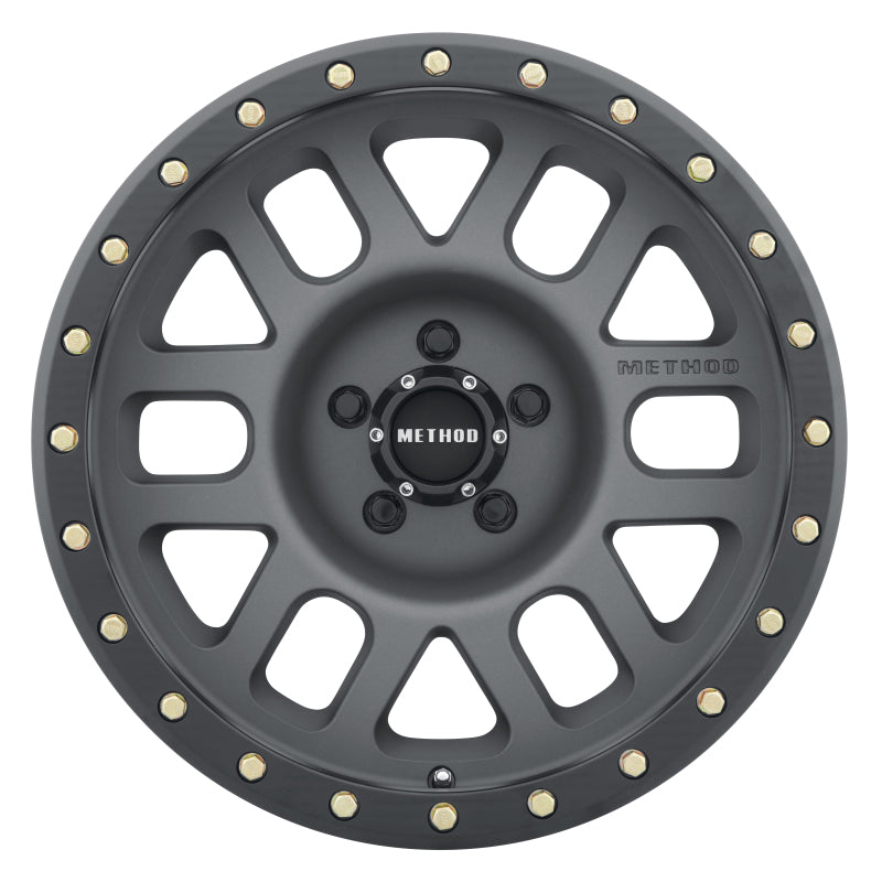 Method Wheels MR309 Grid 17x8.5-Inch 0mm Offset 5x5 Titanium/Black Street-Loc Wheel
