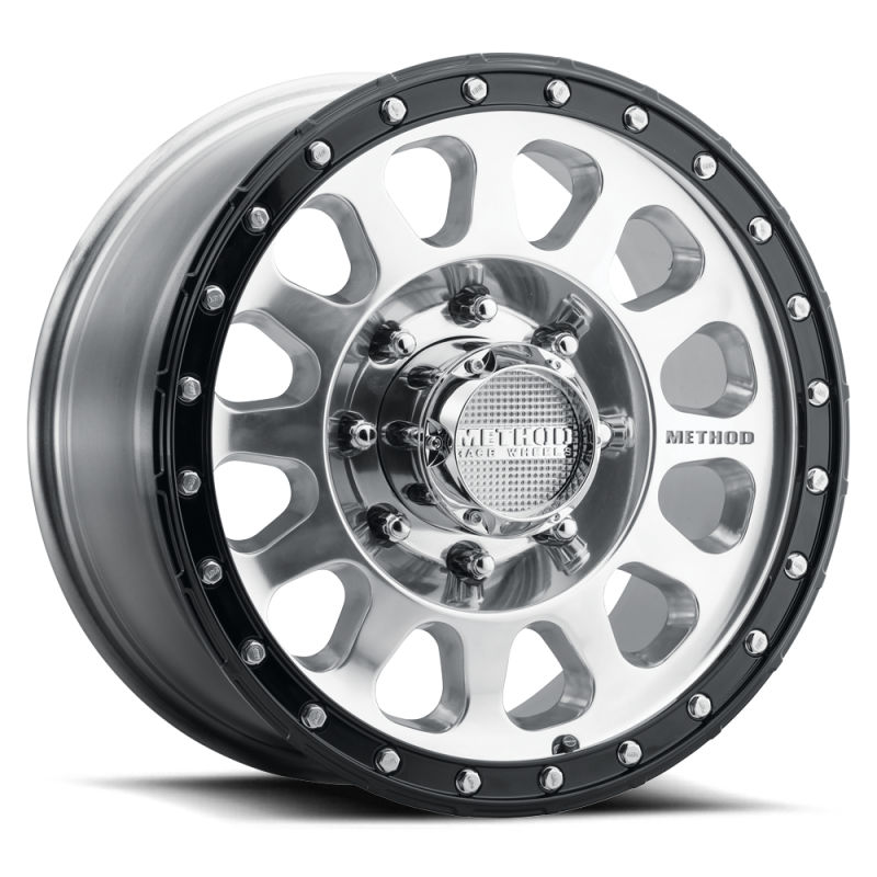 Method Wheels MR315 18x9-Inch +18 Offset 8x170 Polished Wheel with Gloss Black Lip