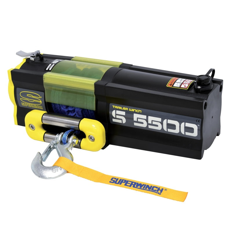 Superwinch S5500SR 5,500 lb 12-Volt Trailer Winch with Synthetic Rope, Part 1455201