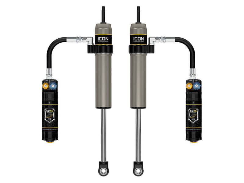 ICON 57805XP 2.5 Aluminum Series Rear Remote Reservoir Shocks with CDXS for 2010–2014 Toyota Tacoma