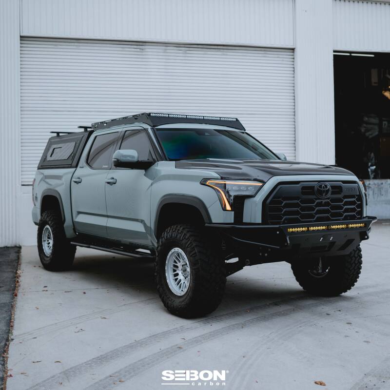 Seibon HD23TYTU-RR RR-Style Carbon Fiber Hood for 2022–2024 Toyota Tundra and 2023–2024 Toyota Sequoia