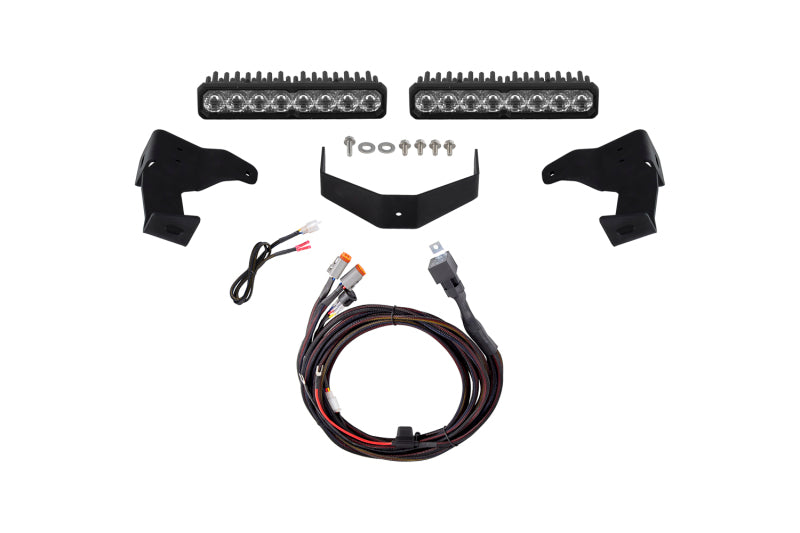 Diode Dynamics SS10 Sport Stealth Light Bar Kit for 2024-2026 Toyota Tacoma, White Driving, 6000K - DD7954