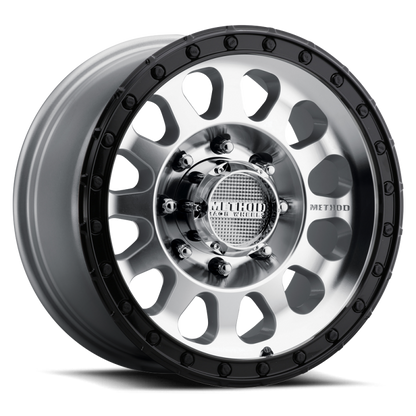 Method Wheels MR315 17x8.5 Cast Wheel, 0mm Offset, 8x6.5 Bolt Pattern, Silver with Gloss Black Lip