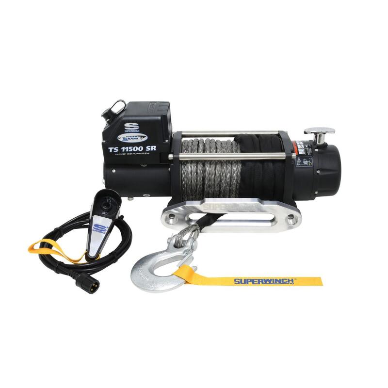 Superwinch Tiger Shark 11500 Winch with Synthetic Rope, 12V DC, Part Number 1511201