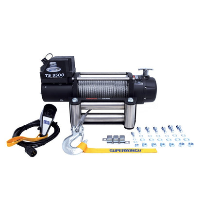 Superwinch Tiger Shark 9500 Winch, 12 Volt, 9,500 lb. Capacity, Steel Rope, Part Number 1595200