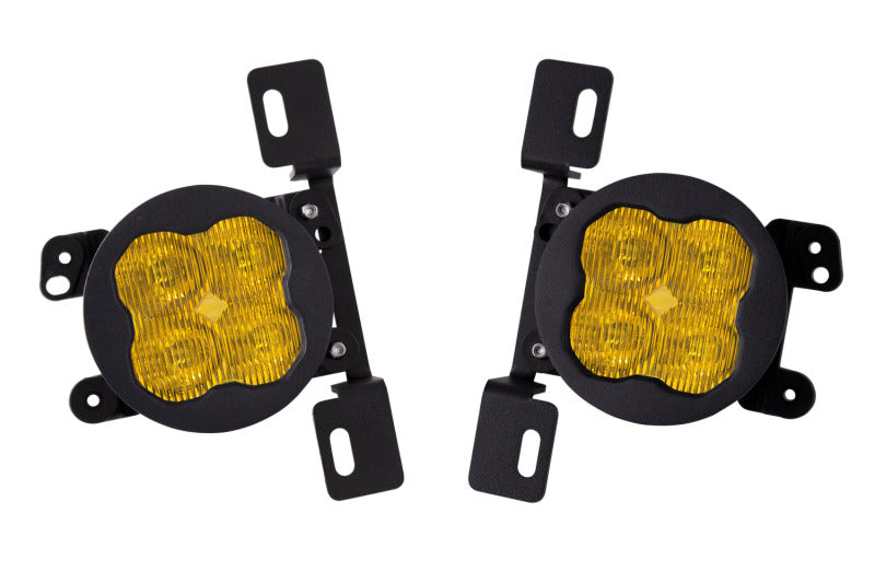 Diode Dynamics SS3 Sport Type MR Fog Light Bracket Kit with Amber Backlight, Yellow SAE Fog, DD7053