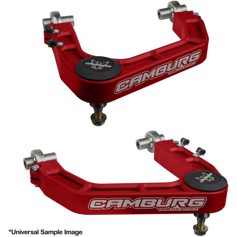 Camburg Kinetik V2 Billet Uniball Upper Control Arms for Toyota Tundra 2WD/4WD, 2007-2021, Red - CAM-310187-RED