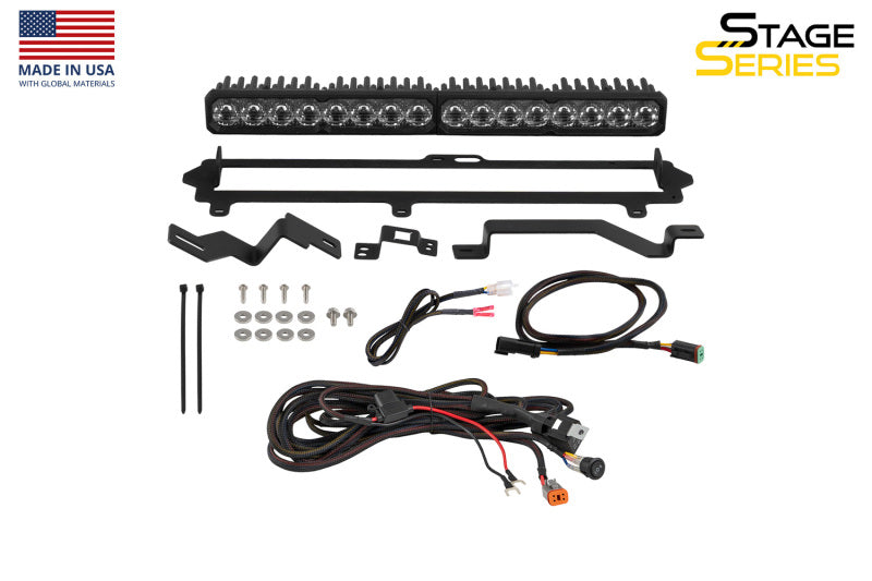 Diode Dynamics DD8665 Stage Series SS20 Pro Grille LED Light Bar Kit for 2022-2026 Toyota Tundra, Yellow Combo 3000K