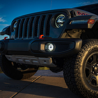 Nacho Offroad Technology V3JW1KWSO Jeep JL/JT Quatro SAE White Plug and Play Fog Light Kit