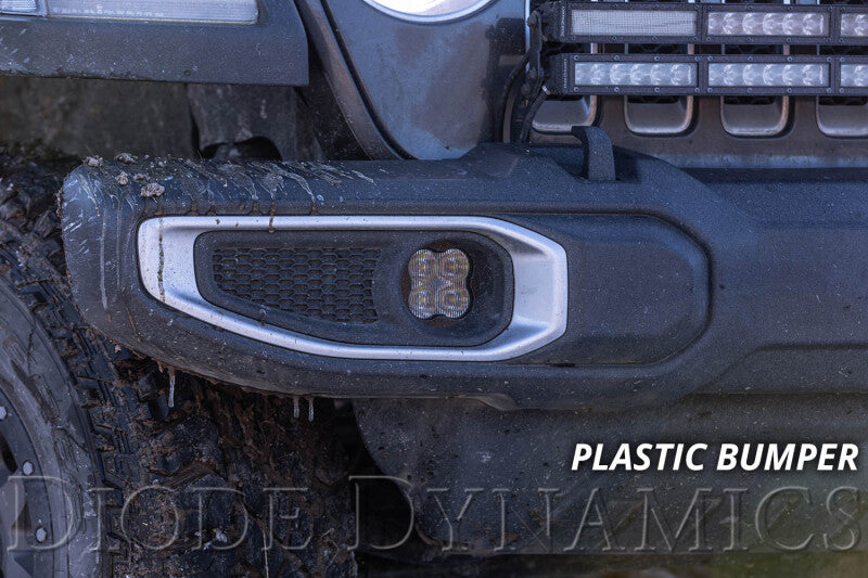 Diode Dynamics SS3 Max Type MR Fog Light Bracket Kit with Amber Backlight, White SAE Fog, DD7057
