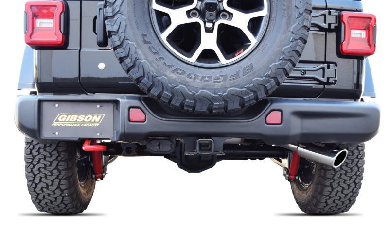 Gibson 617308 Cat-Back Single Exhaust System for 2018-2022 Jeep Wrangler JL 3.6L, Stainless Steel