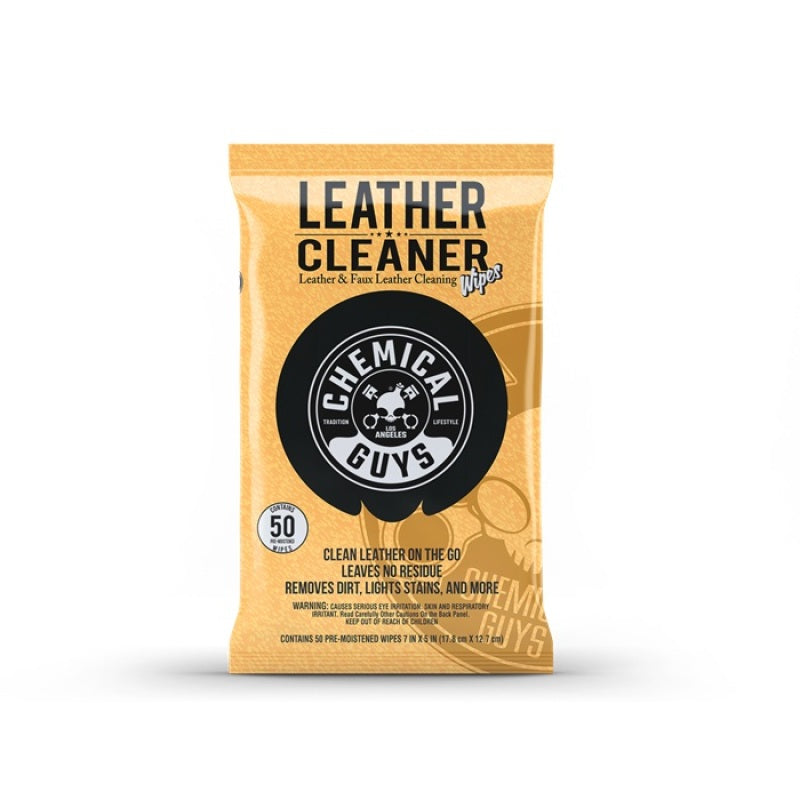 Chemical Guys Leather Cleaner Wipes - 50ct