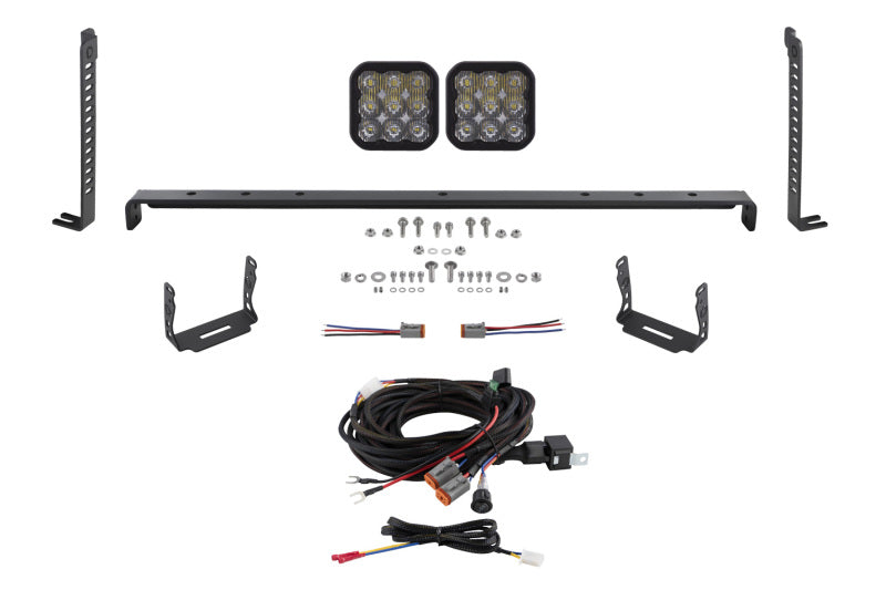 Diode Dynamics DD7538 SS5 Stealth Grille LED 2-Pod Kit for Toyota 4Runner 2014-2024, Sport White Driving