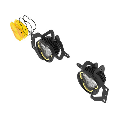 KC HiLiTES FLEX ERA 3 Dual Mode SAE Fog Lights 97148 for Jeep JL/JT Sport Bumpers