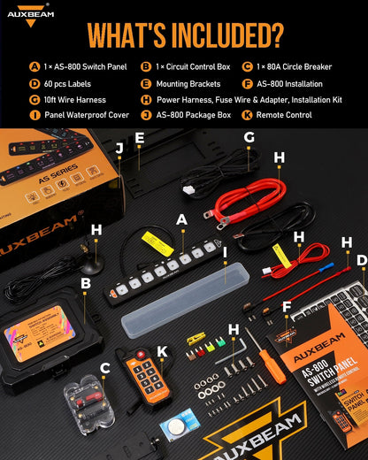 AS Series 8 Gang (AS-800) RGB Slim Switch Panel with APP&Remote Control, Toggle/ Momentary/ Pulsed Mode Supported(One-Sided Outlet)