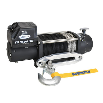 Superwinch Tiger Shark 9500SR Winch, 9,500 lb, 12V DC, Synthetic Rope, Part Number 1595201