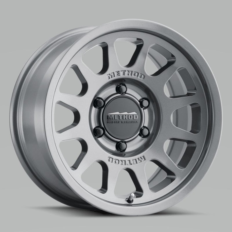 Method Wheels MR703 17-Inch x 8.5-Inch Gloss Titanium Bead Grip Wheel, 0mm Offset, 6x5.5 Bolt Pattern