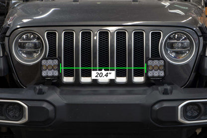 Diode Dynamics DD7290 SS5 Bumper LED Pod Light Kit for 2018-2021 Jeep JL Wrangler, Sport Yellow Driving