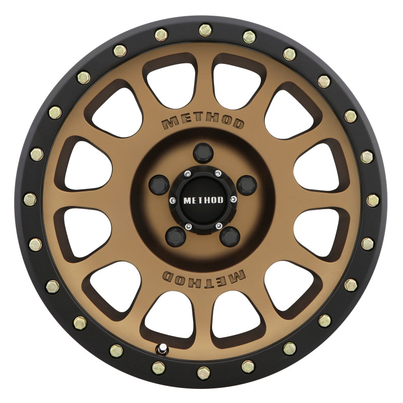 Method Wheels MR305 NV 17x8.5-Inch Bronze/Black Wheel, 0mm Offset, 5x5 Bolt Pattern
