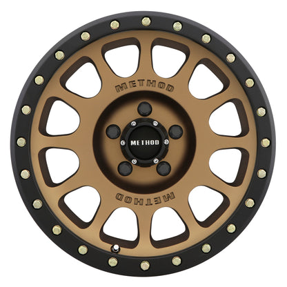 Method Wheels MR305 NV 17x8.5-Inch Bronze/Black Wheel, 0mm Offset, 5x5 Bolt Pattern