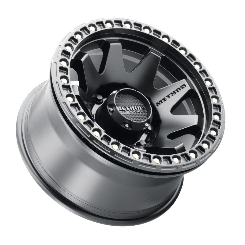 Method Wheels MR108 17-Inch Beadlock Wheel, 9-Inch Width, -44mm Offset, 8x6.5 Bolt Pattern, Matte Black