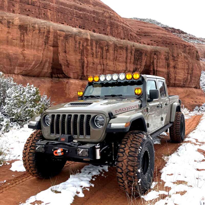 KC HiLiTES 7328 Overhead Mount Brackets for 50-Inch Light Bar, Jeep Wrangler JL and Gladiator JT