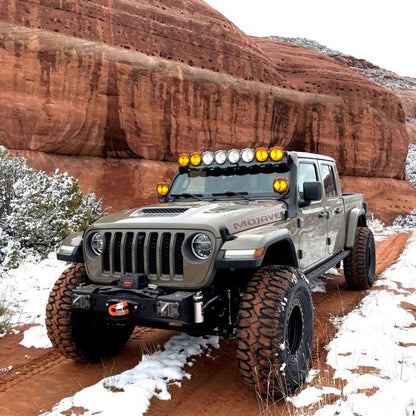 KC HiLiTES 7328 Overhead Mount Brackets for 50-Inch Light Bar, Jeep Wrangler JL and Gladiator JT