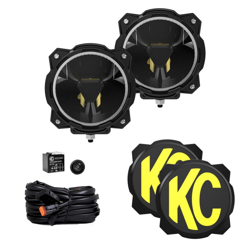 KC HiLiTES Gravity Titan 6-Inch LED Wide-40 Beam Light Pair Pack, Part 91403