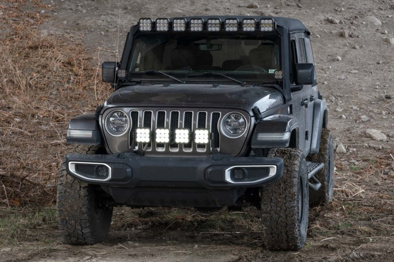 Diode Dynamics DD6827 Jeep JL Wrangler SS5 4-Pod CrossLink Grille Lightbar Kit, Yellow Combo