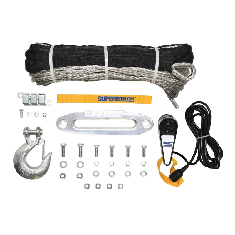 Superwinch Tiger Shark 9500SR Winch, 9,500 lb, 12V DC, Synthetic Rope, Part Number 1595201