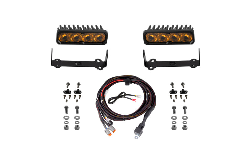 Diode Dynamics DD8599 SS6 Pro LED Grille Lightbar Kit for 2014-2024 Toyota 4Runner, Amber Backlight