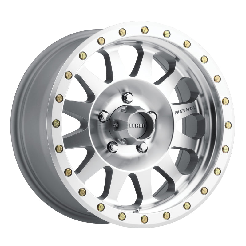 Method Wheels MR304 Double Standard 17-Inch Polished Wheel, 8.5-Inch Width, 0mm Offset, 5x5.5 Bolt Pattern