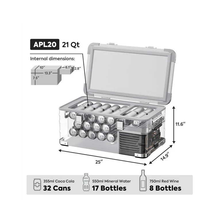 ICECO APL20 Light Duty Aluminum Freezer Single Zone 20 LT
