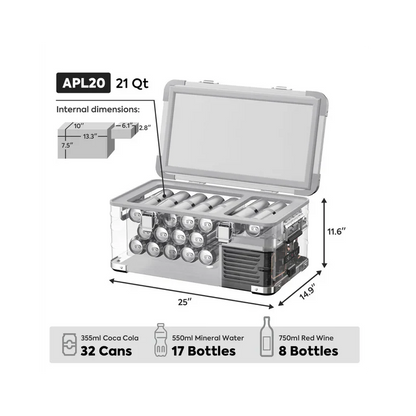 ICECO APL20 Light Duty Aluminum Freezer Single Zone 20 LT