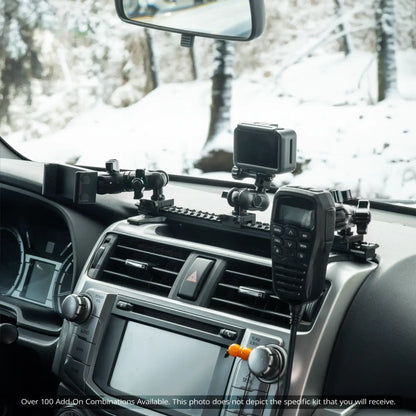 2010-2024 Toyota 4Runner Tackform Assault Track Picatinny Dash Bracket With 20LITE Phone & GoPro/Action Camera Mount