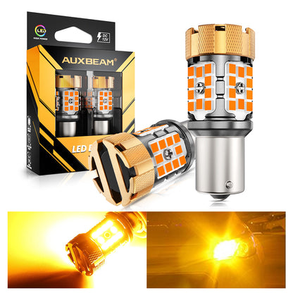 (2pcs/set) 🆕1157 BAY15D 1156 BA15S BAU15S  White Amber Red Canbus Error Free No Hyper Flash LED Turn Signal DRL Brake Light Tail Light Reversing Light Bulbs Fan Cooling