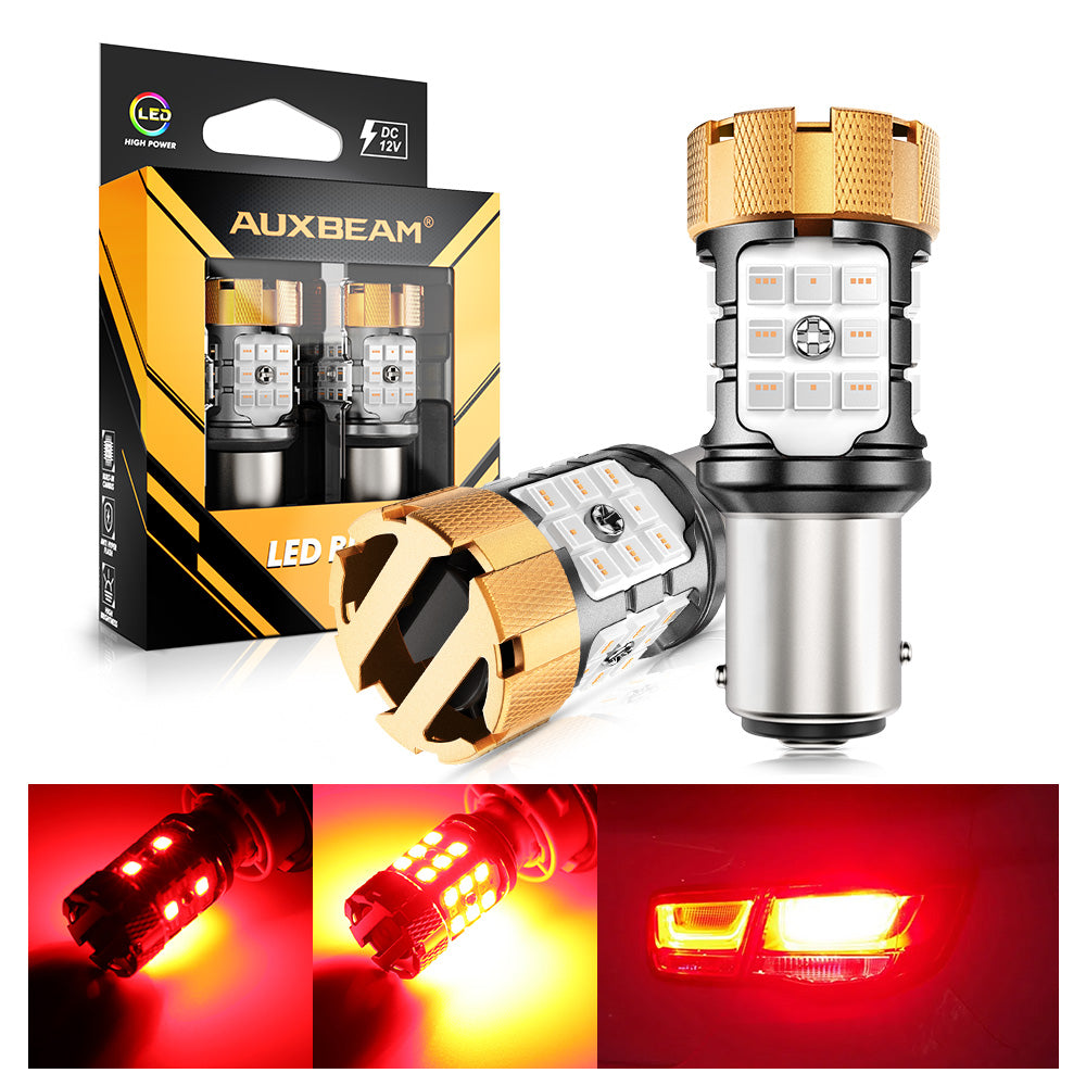 (2pcs/set) 🆕1157 BAY15D 1156 BA15S BAU15S  White Amber Red Canbus Error Free No Hyper Flash LED Turn Signal DRL Brake Light Tail Light Reversing Light Bulbs Fan Cooling