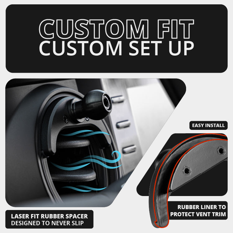 2016-2023 Toyota Tacoma & 2014-2021 Tundra LINK™ Vent Mount Bracket With Midland MXT Magnetic CB Radio Mic Holder | Choose Your Arm Length