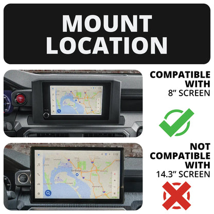 2024+ Toyota Tacoma (8" Screen ONLY) & 2025+ 4Runner LINK™ Dash Clip with MagSafe Charging Phone Holder