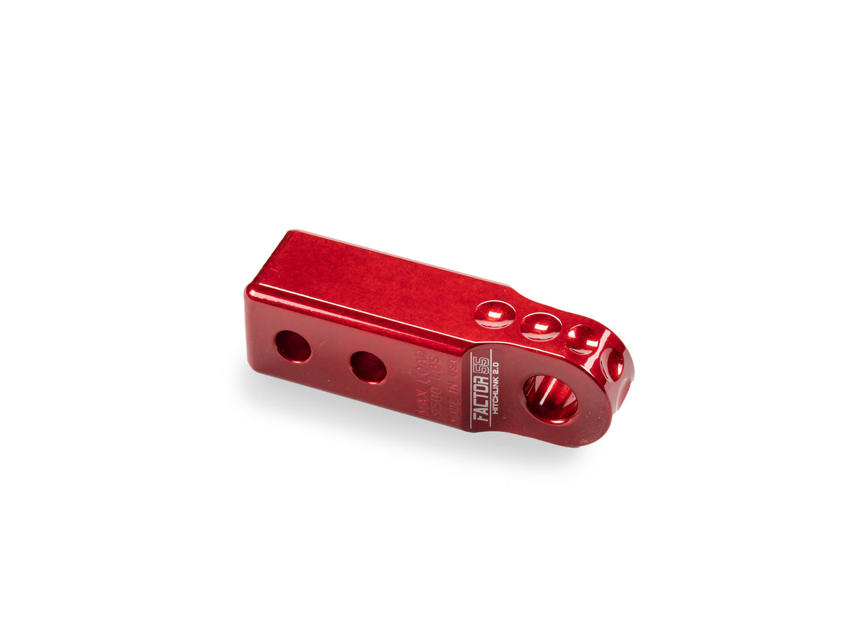 FACTOR 55 HitchLink 2.0 Shackle Mount 00020-01, Red Anodized Aluminum, 9,500 lb Capacity