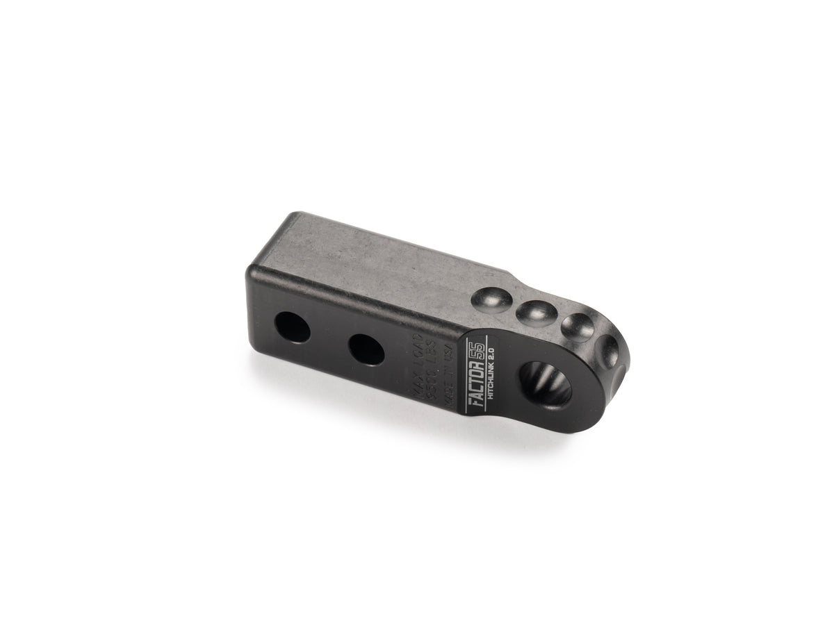 FACTOR 55 HitchLink 2.0 Shackle Mount 00020-04, 9,500 lb, 2 in Receiver, Black Anodized Aluminum