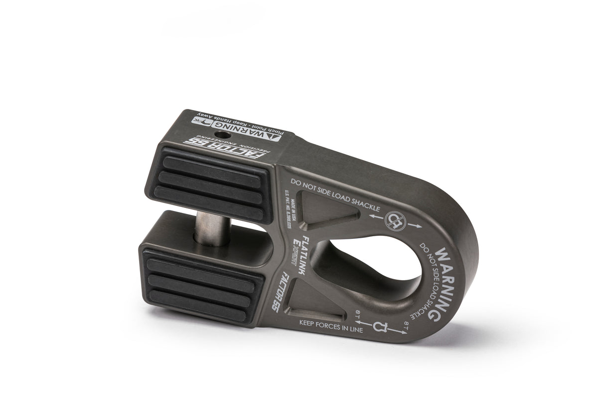 FACTOR 55 00080-06 FlatLink-E Expert Winch Shackle Mount, Gray Anodized Aluminum, 16,000 lb Capacity