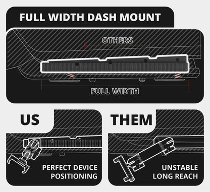 2016-2023 Toyota Tacoma Tackform Assault Track Picatinny Dash Bracket With MagSafe Phone Mount